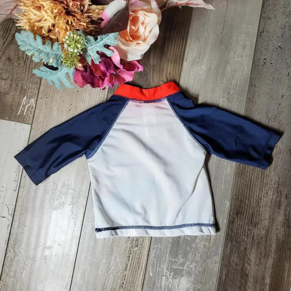 Child of Mine Carter's Baby Infant Boy Rash Guard Swim Shirt Catching Waves 6-9M - Picture 6 of 6